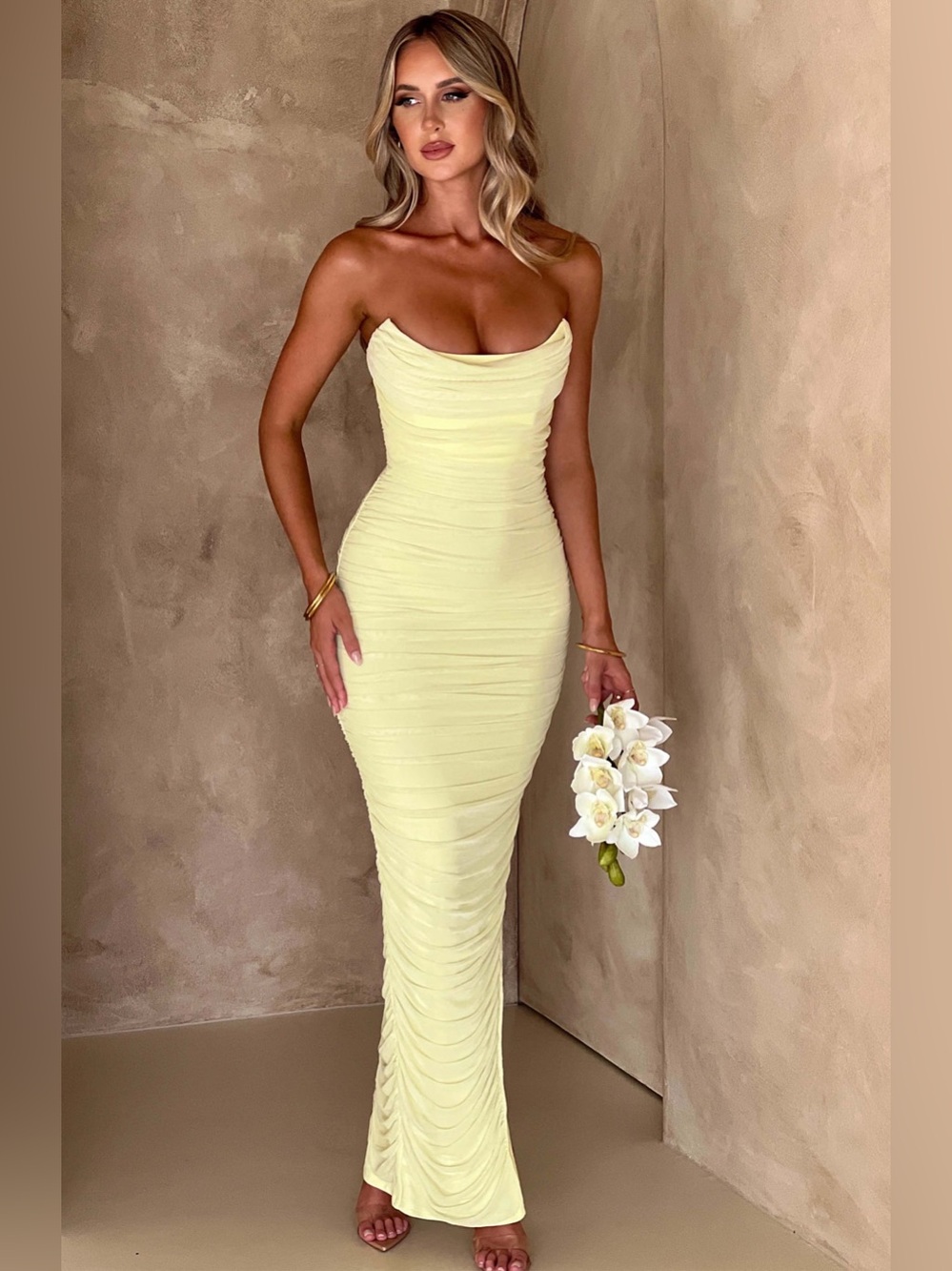 Babyboo Demi Maxi Dress in lime NWT
